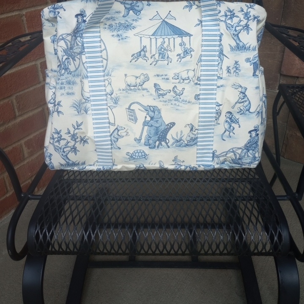 Vintage Circus Style Baby Bag/ Beach Bag/ Eevrything Tote - Picture 2 of 8